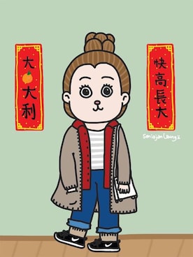 「Handmade（ハンドメイド）のアイテム（バッグ）」を使った、soniajanleung/さん（レディース・155cm）の冬コーディネート