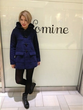 「NOMINE（ノミネ）のアイテム（ジャケット/アウター）」を使った、おまつさん（レディース・163cm）の冬コーディネート