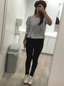 「オルチャンファッション」｜「アイテム（ハンチング/ベレー帽）」を使った、사쿠라⊿さん（レディース・168cm）の秋コーディネート