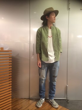 石金弘也さん(メンズ・176cm)の春コーディネート