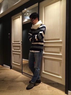 石金弘也さん(メンズ・176cm)の秋コーディネート