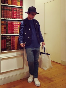 「アイテム（ベスト）」を使った、akir@さん（メンズ・170cm・30代）の春コーディネート