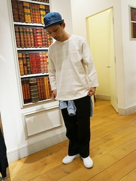 「ポケットＴシャツ」｜「アイテム（トップス）」を使った、akir@さん（メンズ・170cm）の春コーディネート