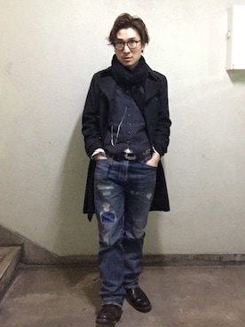 「RRL（ダブル アール エル）のアイテム（ブーツ）」を使った、☆YARIちゃん☆さん（メンズ・173cm）の春コーディネート
