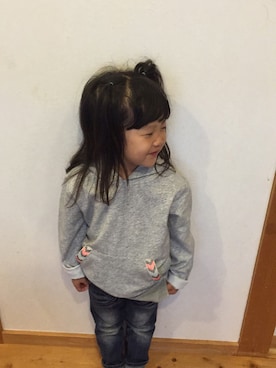 「FOREVER 21（フォーエバー トゥエンティーワン）のアイテム（パーカー、グレー系）」を使った、gen♡kohaさん（レディース・156cm）の秋コーディネート