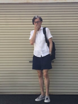 「Joshua SANDERS（ジョシュアサンダース）のアイテム」を使った、のっちっちさん（メンズ・172cm）の夏コーディネート