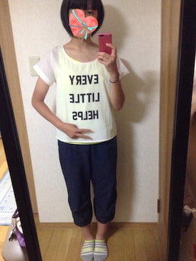 「アイテム（キーホルダー）」を使った、ぽぷ子さん（レディース・162cm）の夏コーディネート