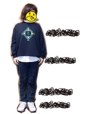 「Yves Saint Laurent（イヴサンローラン）のアイテム（スウェット）」を使った、BAMBiさん（レディース・153cm）の春コーディネート