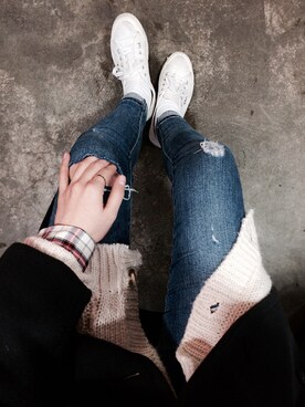 「SUPERGA（スペルガ）のアイテム（シューズ）」を使った、sunnn__yさん（レディース・163cm）の冬コーディネート