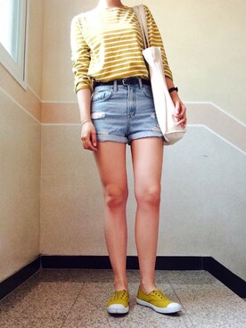 「yellow」｜sunnn__yさん（レディース・163cm）の夏コーディネート