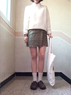 「skirt」｜「アイテム（その他シューズ）」を使った、sunnn__yさん（レディース・163cm）の秋コーディネート
