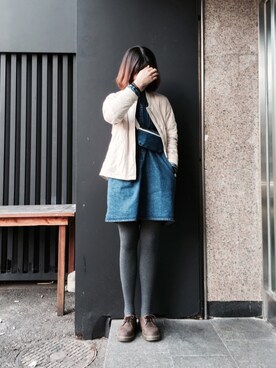 「8seconds（エイトセカンズ）のアイテム（その他アウター）」を使った、sunnn__yさん（レディース・163cm）の冬コーディネート