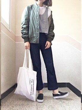 「MUJI」｜「アイテム（ダッフルコート）」を使った、sunnn__yさん（レディース・163cm）の秋コーディネート