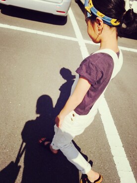 「アイテム（ヘアアクセサリー）」を使った、Sowautaさん（キッズ・120cm）の春コーディネート