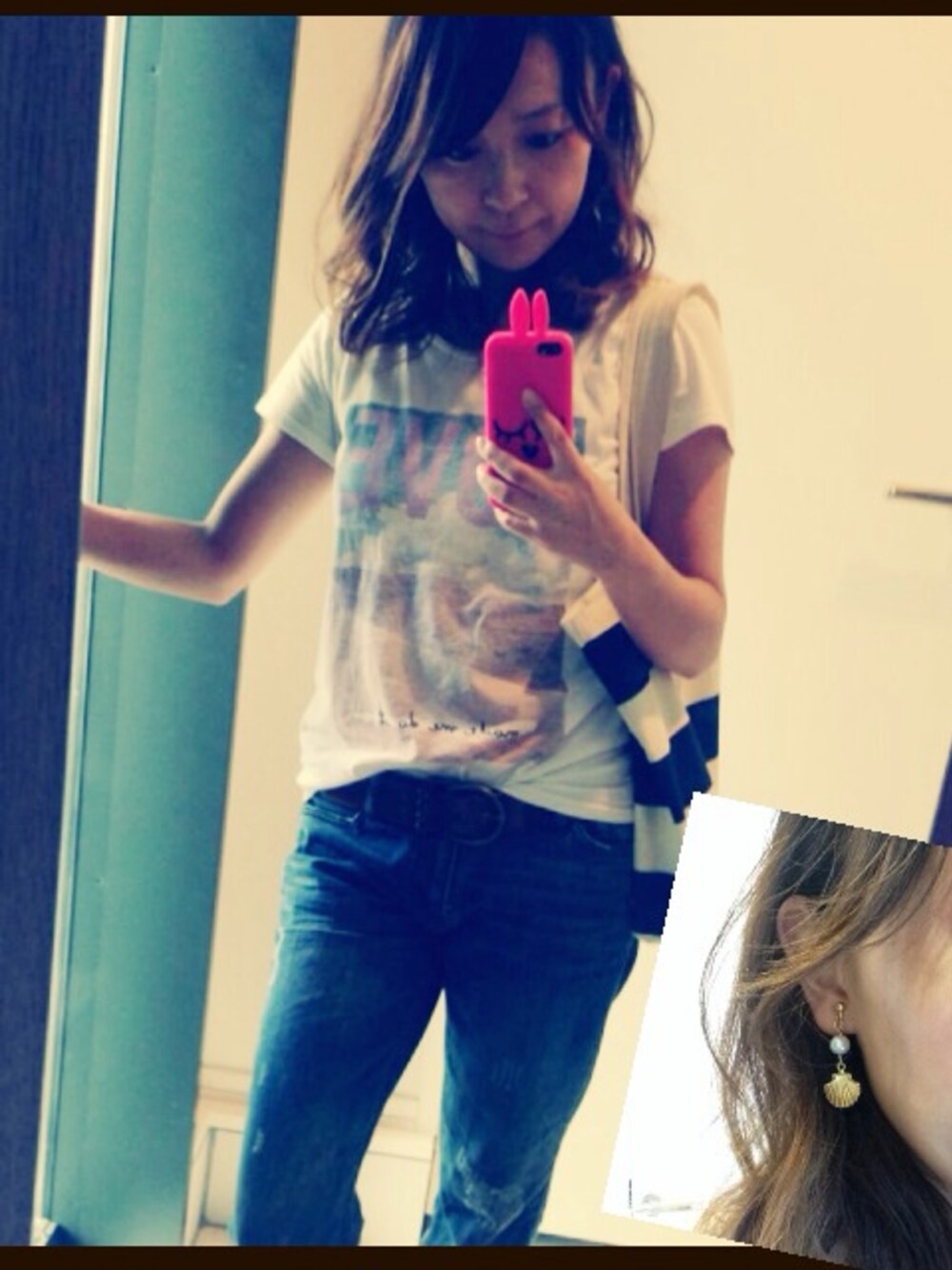 「ママコーデ」｜「BAYFLOWのアイテム（Tシャツ/カットソー、ホワイト系）」を使った、yuzuuuuさん（レディース・157cm）の夏コーディネートの1枚目の写真