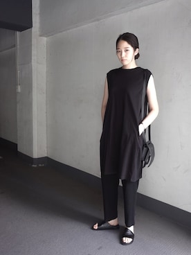 「JURGEN LEHL（ヨーガンレール）のアイテム（パンツ）」を使った、sakurako_kusanoさん（レディース・166cm）の夏コーディネート