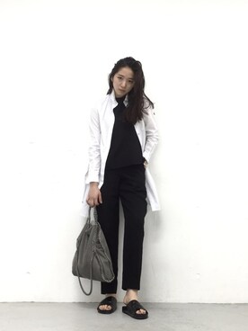 「JURGEN LEHL（ヨーガンレール）のアイテム（パンツ）」を使った、sakurako_kusanoさん（レディース・166cm）の夏コーディネート