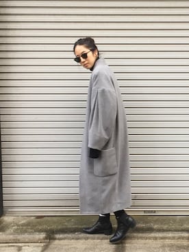「RIM.ARK（リムアーク）のアイテム（その他アウター）」を使った、sakurako_kusanoさん（レディース・166cm）の冬コーディネート