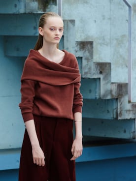 「ボルドーニット」｜ADAM ET ROPE'さん（レディース・155cm）の秋コーディネート