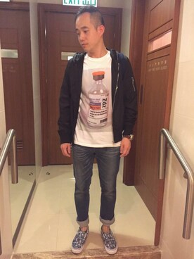 「5cm（ファイブシーエム）のアイテム（ジャケット/アウター）」を使った、Yuiさん（メンズ・165cm）の春コーディネート