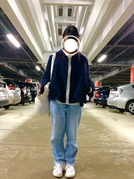 「POU DOU DOU（プードゥドゥ）のアイテム（ダウンジャケット/コート）」を使った、edaccoさん（レディース・152cm）の秋コーディネート