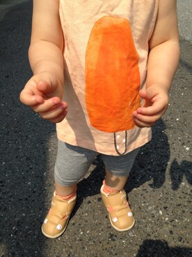 「ZARA（ザラ）のアイテム（タンクトップ、オレンジ系）」を使った、dorami☺︎さん（レディース・158cm）の夏コーディネート