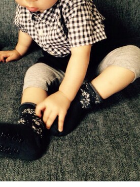 「babyGAP（babyGAP）のアイテム（シャツ/ブラウス、ブラック系）」を使った、dorami☺︎さん（レディース・158cm）の秋コーディネート