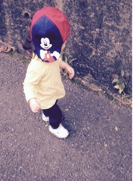 「H&M（エイチ・アンド・エム）のアイテム（キャップ、ブルー系）」を使った、dorami☺︎さん（レディース・158cm）の秋コーディネート