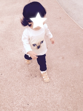 「ZARA（ザラ）のアイテム（Tシャツ/カットソー、ホワイト系）」を使った、dorami☺︎さん（レディース・158cm）の秋コーディネート