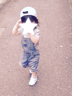 「ZARA（ザラ）のアイテム（サロペット/オーバーオール、ブルー系）」を使った、dorami☺︎さん（レディース・158cm）の秋コーディネート