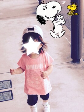 「ZARA（ザラ）のアイテム（Tシャツ/カットソー、ピンク系）」を使った、dorami☺︎さん（レディース・158cm）の秋コーディネート