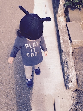 「H&M（エイチ・アンド・エム）のアイテム（Tシャツ/カットソー、グレー系）」を使った、dorami☺︎さん（レディース・158cm）の秋コーディネート