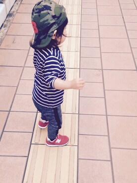 「H&M（エイチ・アンド・エム）のアイテム（Tシャツ/カットソー、ホワイト系）」を使った、dorami☺︎さん（レディース・158cm）の秋コーディネート