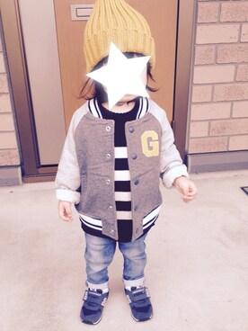 「babyGAP（babyGAP）のアイテム（スタジャン、グレー系）」を使った、dorami☺︎さん（レディース・158cm）の秋コーディネート