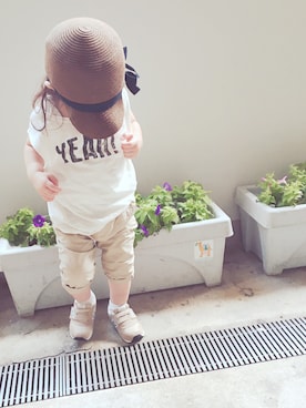 「無印良品（ムジルシリョウヒン）のアイテム（キャップ、ブラウン系）」を使った、dorami☺︎さん（レディース・158cm）の夏コーディネート