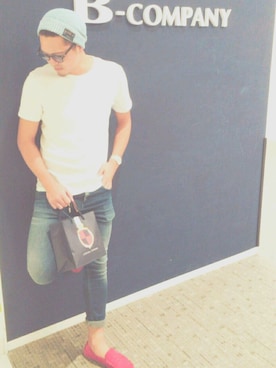 「G-（ジー）のアイテム」を使った、なりさん（メンズ・183cm）の秋コーディネート