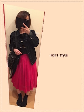 「NOLLEY'S」｜「アイテム（デニムジャケット）」を使った、KYNさん（レディース・145cm）の春コーディネート