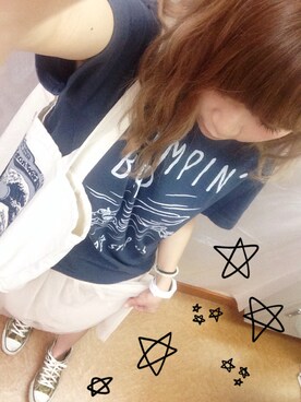 「コンバンース」｜「アイテム（腕時計）」を使った、なーちんさん（レディース・154cm）の夏コーディネート