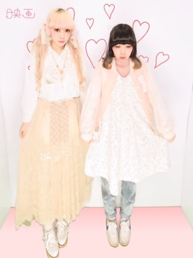 「keisuke kanda（ケイスケカンダ）のアイテム（スタジャン）」を使った、まゆさん（レディース・153cm）の春コーディネート