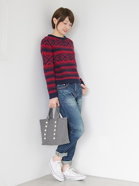 「ボーイフレンドデニム」｜NBB STAFF04さん（レディース・163cm）の秋コーディネート