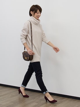 「NATURAL BEAUTY BASIC（ナチュラルビューティーベーシック）のアイテム（パンプス）」を使った、NBB STAFF04さん（レディース・163cm）の秋コーディネート