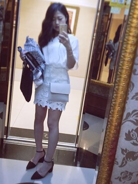 「skirt」｜「アイテム（その他）」を使った、Charlize Wangさん（レディース・150cm）の春コーディネート