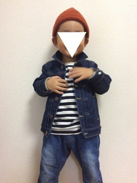 「abcd（ナシ）のアイテム（ジャケット/アウター）」を使った、attoさん（キッズ・90cm）の秋コーディネート