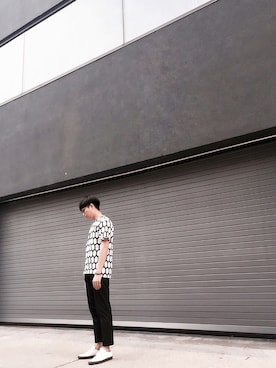 「COMMON PROJECTS（コモンプロジェクト）のアイテム（シューズ）」を使った、Ethanさん（メンズ・173cm）の夏コーディネート