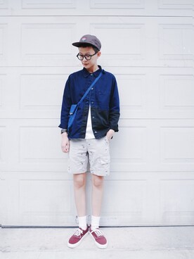 「MONKI（モンキ）のアイテム（ジャケット/アウター）」を使った、阿三木samさん（メンズ・168cm）の秋コーディネート