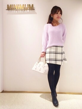 「京都マルイ」｜minimum京都マルイstaffさん（レディース・152cm）の冬コーディネート