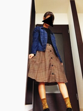 「passage mignon/flaneur（パサージュミニョンフラヌール）のアイテム（その他シューズ）」を使った、◎ぽん◎さん（レディース・167cm）の秋コーディネート