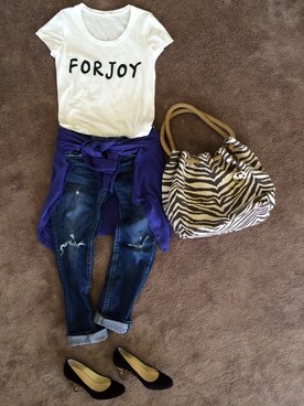 「ジャパンブルー」｜「アイテム（パンプス）」を使った、okubonさん（レディース・160cm）の夏コーディネート