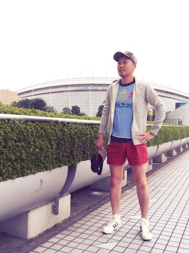 「Scye（サイ）のアイテム（パーカー）」を使った、jun oyaさん（メンズ・178cm）の秋コーディネート