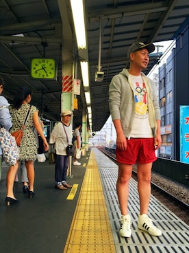 「Scye（サイ）のアイテム（パーカー）」を使った、jun oyaさん（メンズ・178cm）の秋コーディネート